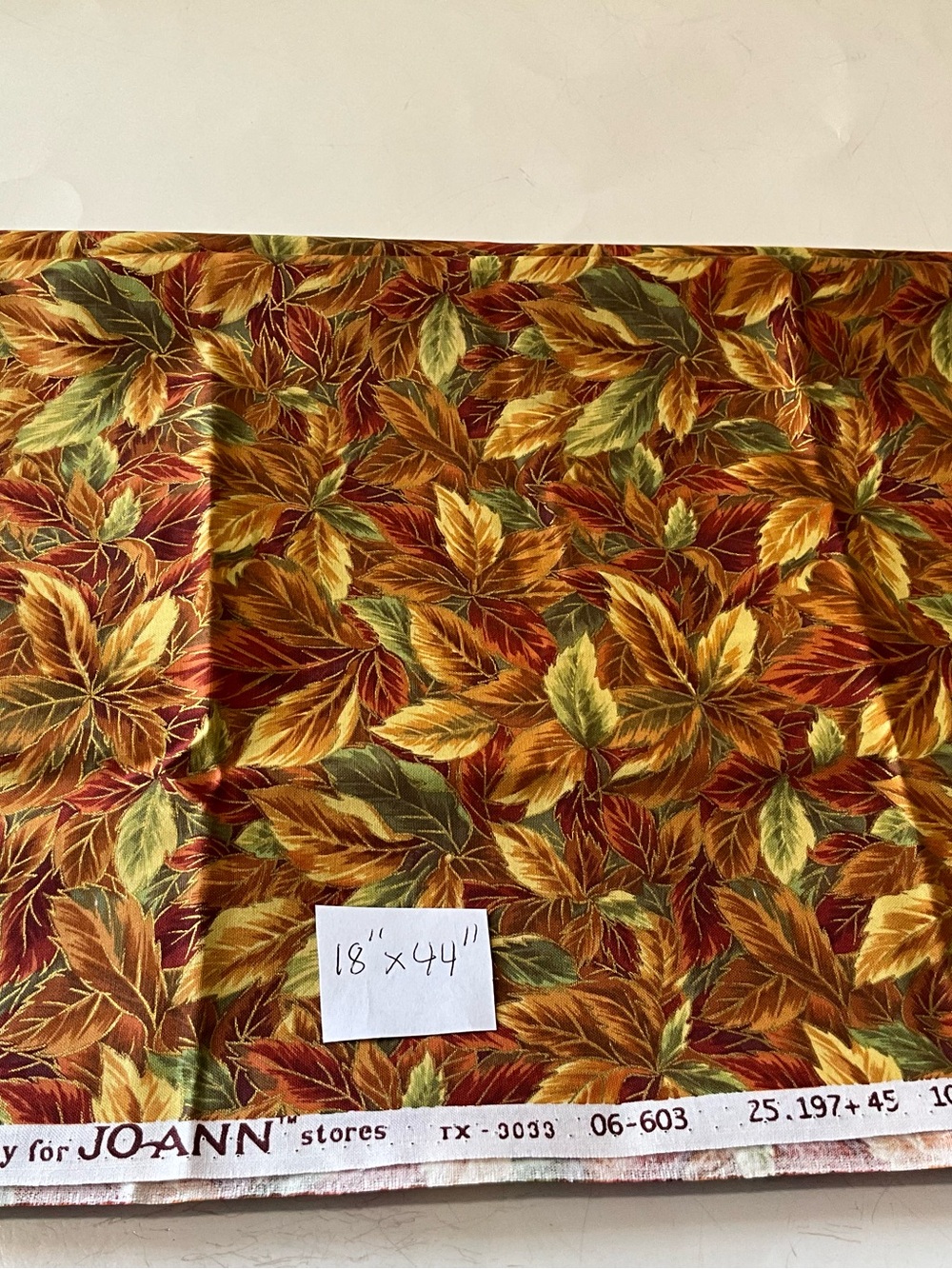 Quilting Sewing Crafts Fabric Orange Brown Gold Cotton - Picture 4 of 7